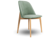 Krzesło z wygodnym oparciem w kolorze miętowym