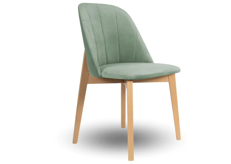 Krzesło z wygodnym oparciem w kolorze miętowym