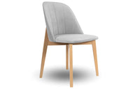 Szare krzesło z wygodnym tapicerowanym oparciem!