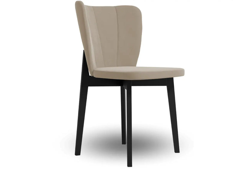 Wygodne krzesło w szarym kolorze na czarnych nóżkach!