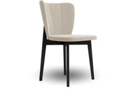 Kremowe krzesło do salonu na czarnych nogach!