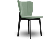 Miętowe krzesło na czarnych nogach!