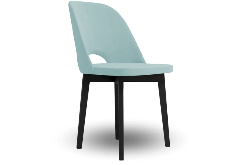 Krzesło tapicerowane w pastelowym, błękitnym kolorze!