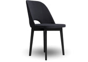 Krzesło w kolorze głębokiego granatu z czarnymi nogami!