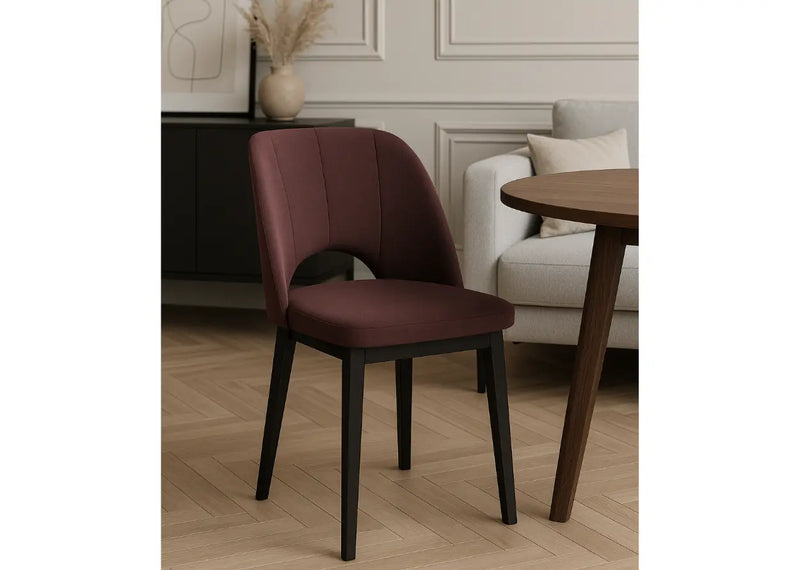 Krzesło Velaro z czarną nogą w salonie