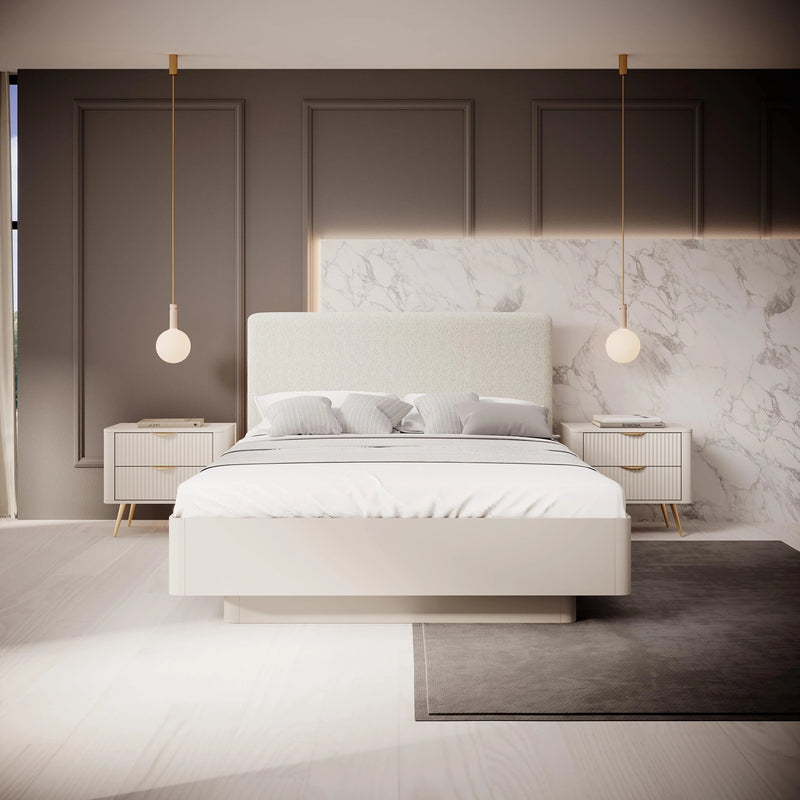 Czarna toaletka z czarnymi nogami Lisse w modnej sypialni. Heydoo.pl