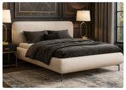 Nowoczesne łózko Esme beżowe