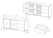 Duża komoda Led z wymiarami