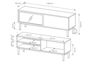 Mała szafka rtv w dobrej cenie - Lark z wymiarami