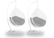 Zestaw foteli wiszących Lavente 1+1 białe