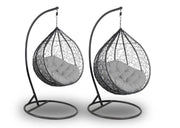 Zestaw foteli wiszących Lavente 1+1 czarne