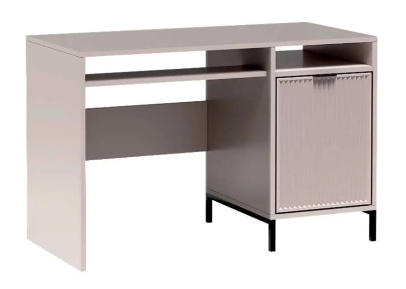 Biurko z szafką i półką na klawiaturę w kolorze kaszmir