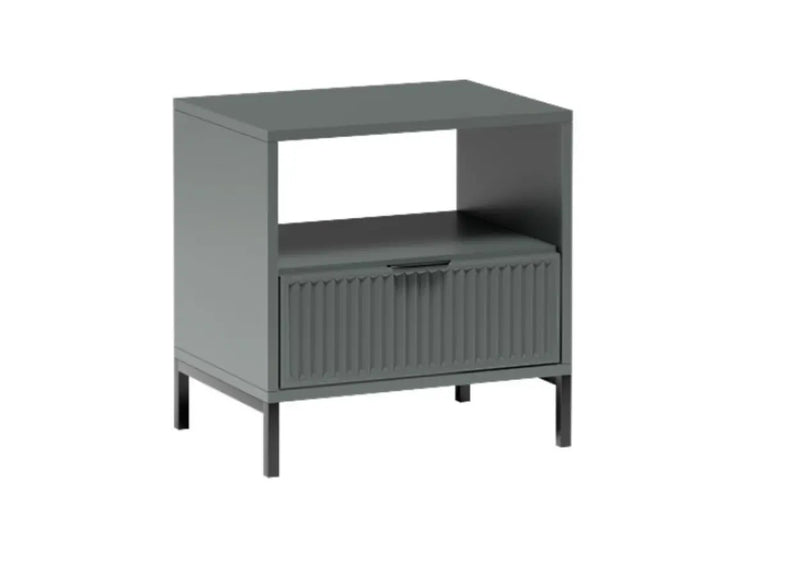 Stolik nocny w kolorze zielonego kamienia