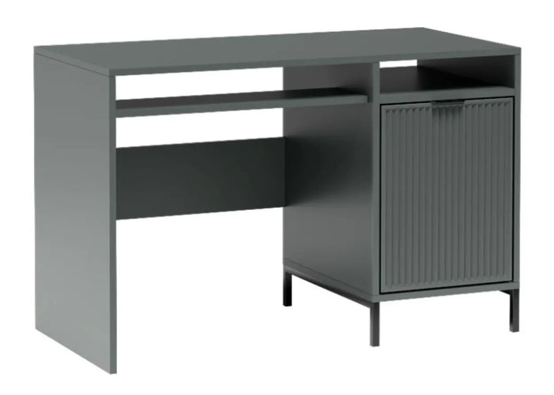 Biurko z szafką i półką na klawiaturę w kolorze zielonym