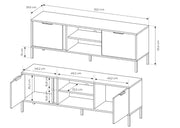 Mały stolik rtv do nowoczesnych wnętrz z wymiarami