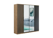 Szafa z lamelami i lustrem Lori