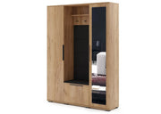 Duża garderoba do przedpokoju z tapicerowanym siedziskiem