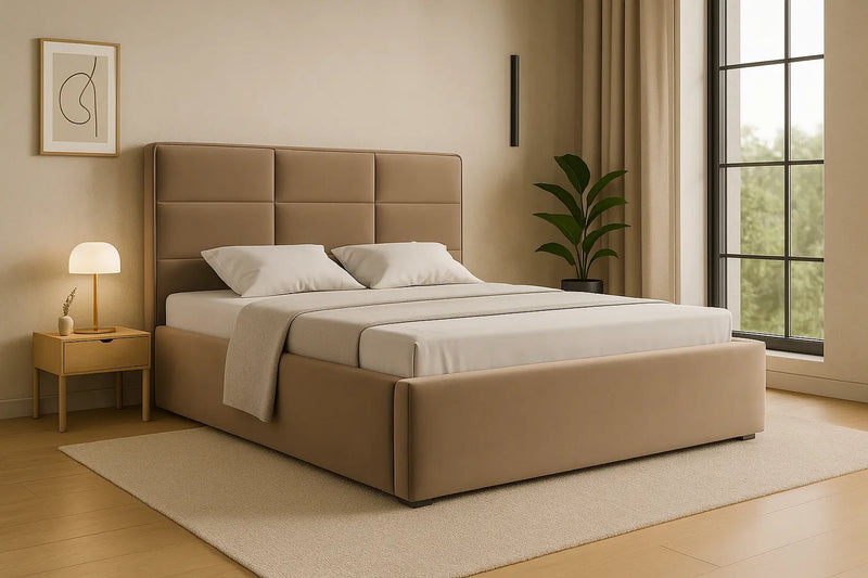 Sypialnia z łózkiem Astral z pojemnikiem 