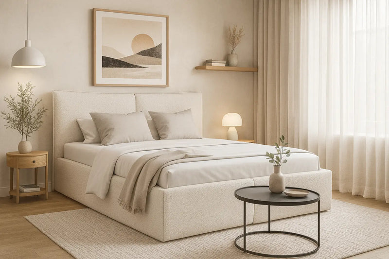 Przytulna sypialnia z łóżkiem Poema