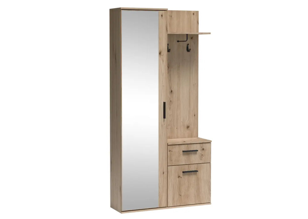 Garderoba z lustrem w kolorze artisan