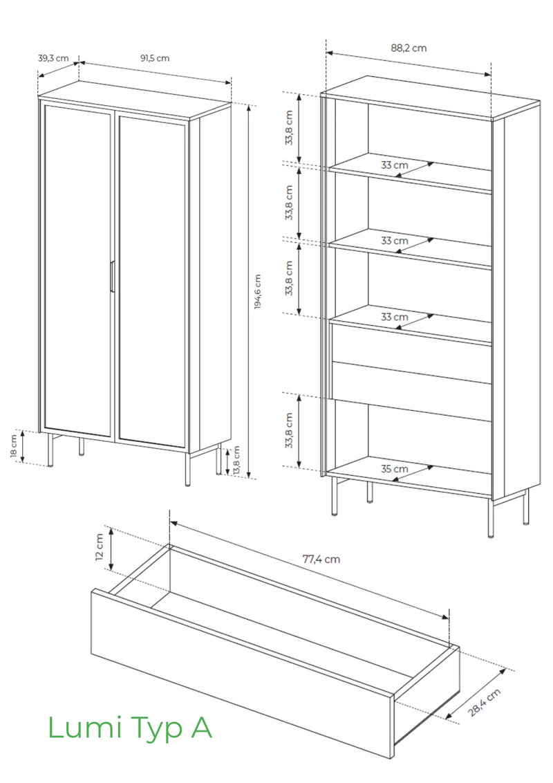 Witryna Lumi Typ A – elegancja, w dwóch wyjątkowych kolorach
