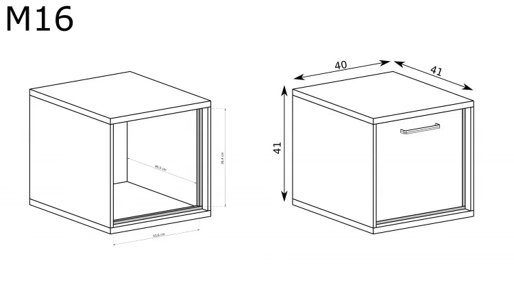 Wymiary szafki nocnej Monaco M 15
