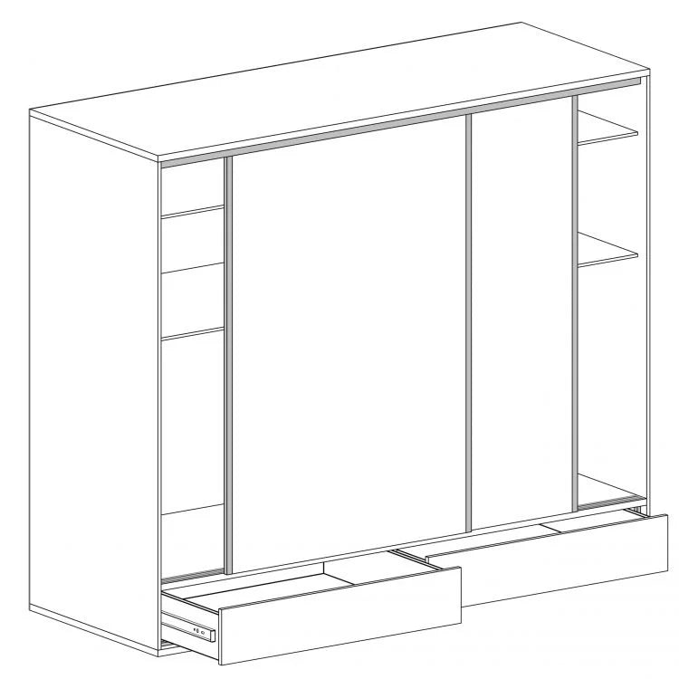Szkic szafy ubraniowej Monaco M19