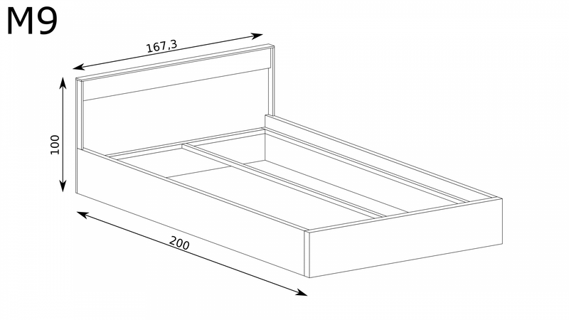 Szkic łózka do sypialni