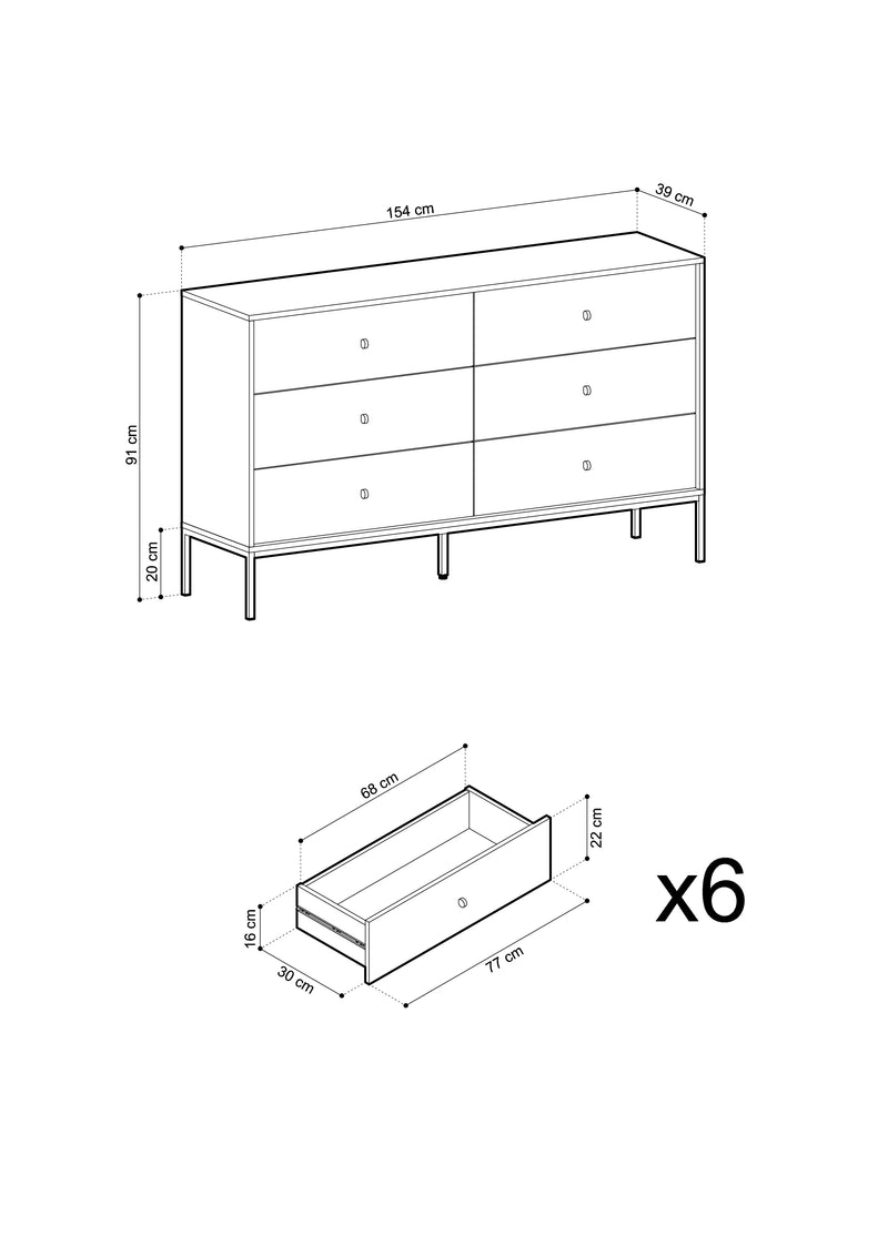 Komoda z szufladami Monolith KS.154