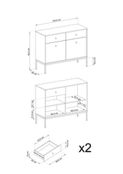 Mała komoda beżowa Monolith wymiary