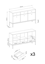 Duża komoda Monolith z wymiarami