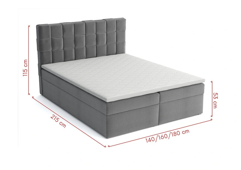 Wymiary łóżka kontynentalnego Mirabel Box