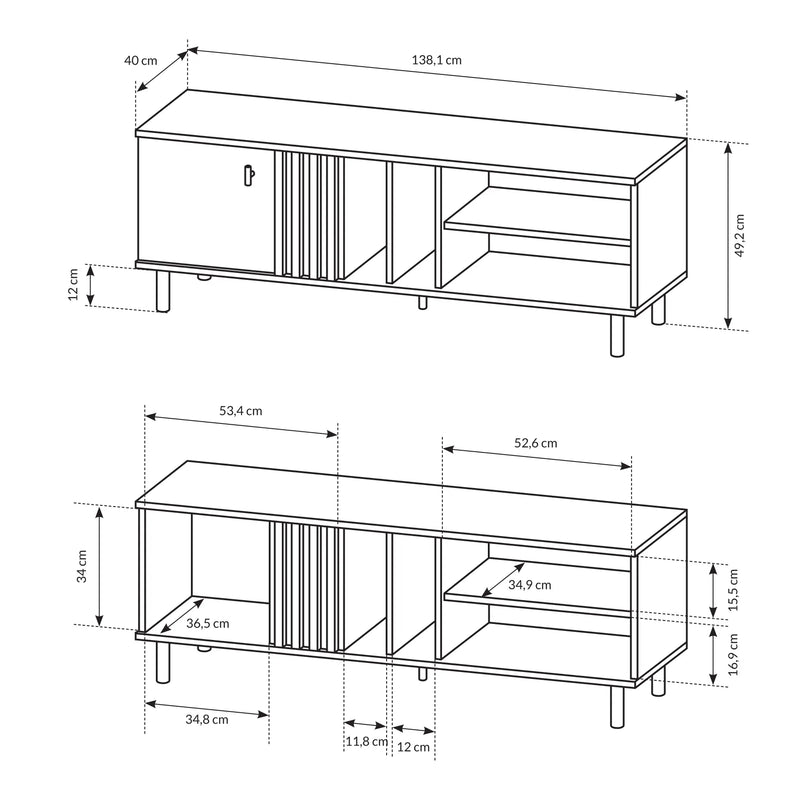 Wymiary małej szafki RTV