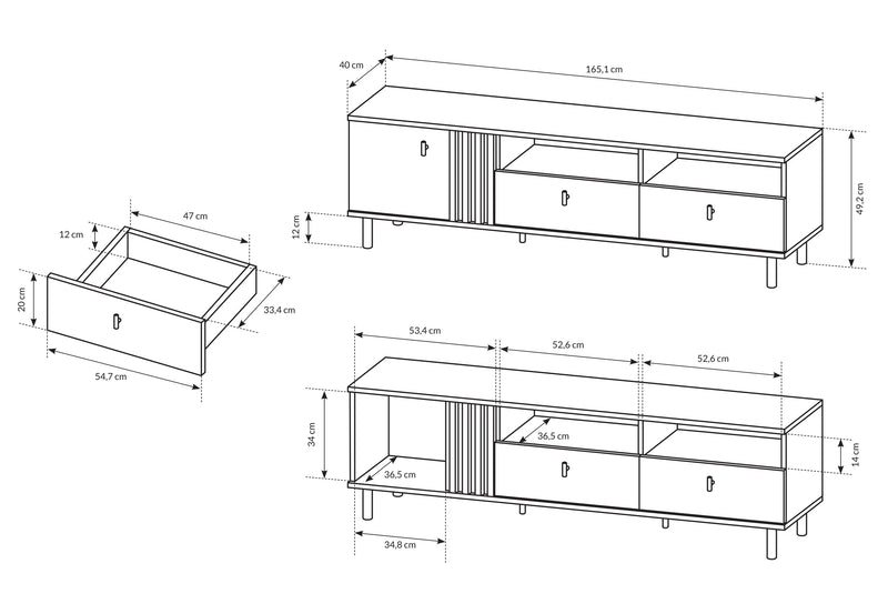 Wymiary szafki RTV Maven