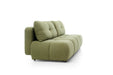 Oliwkowa sofa na białym tle