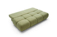 Rozłożona sofa w kolorze zielonym