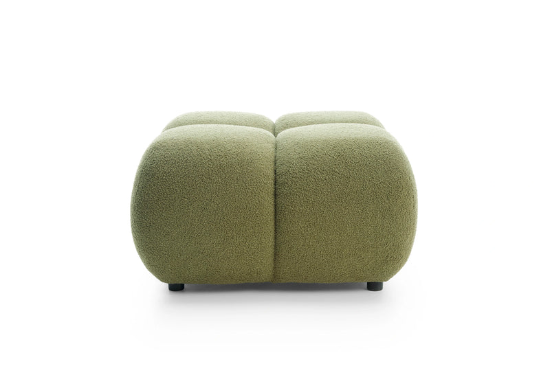 Zielona pucha z wciągami do salonu