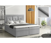 Szare łózko kontynentalne z pojemnikiem