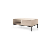 Beżowa ława do salonu Monolith L104 z szufladą od boku
