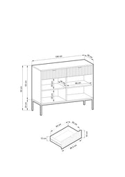 Biała komoda z wymiarami Natt CZ104