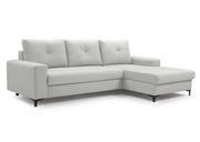 Jasno szary narożnik z funkcją spania Averro, strona prawa