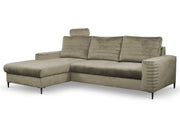 Beżowy narożnik w tkaninie Velutto Cosimo, strona lewa