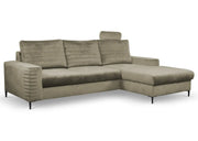 Beżowy narożnik w tkaninie Velutto Cosimo, strona prawa