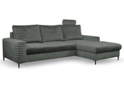 Grafitowy narożnik do salonu z funkcją spania Cosimo, strona prawa