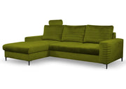 Oliwkowy narożnik w modnej tkaninie do salonu Cosimo, strona lewa