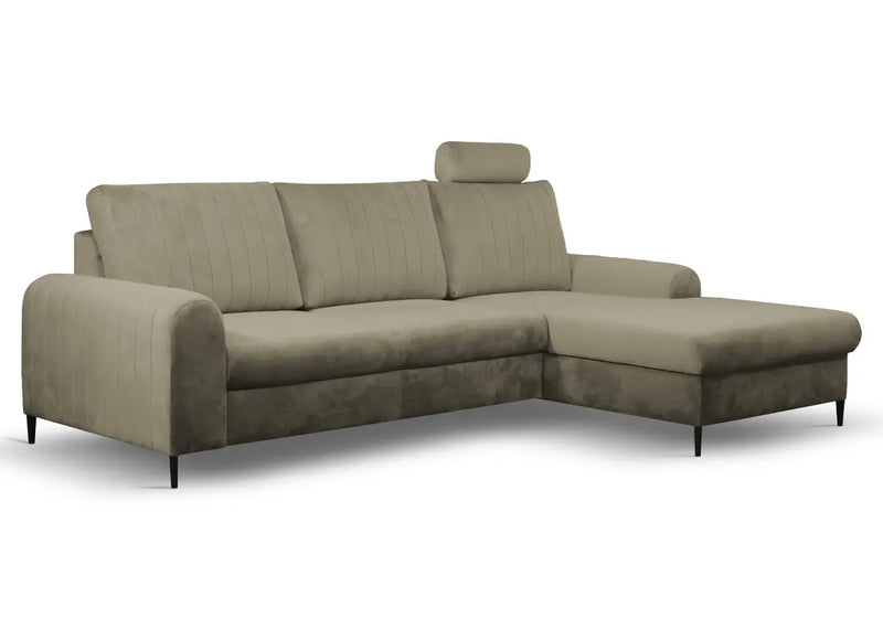 Beżowy narożnik do salonu Montis, strona prawa