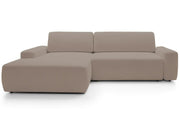 Lewy narożnik z funkcją spania w kolorze beżowym