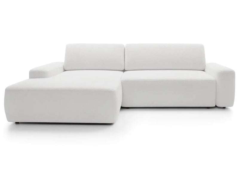 Piękny kremowy narożnik z funkcją spania i pojemnikiem!