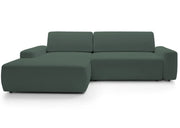 Zielony narożnik z pojemnikiem i możliwością rozłożenia