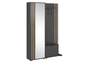 Szara Szafa garderoba z lustrem